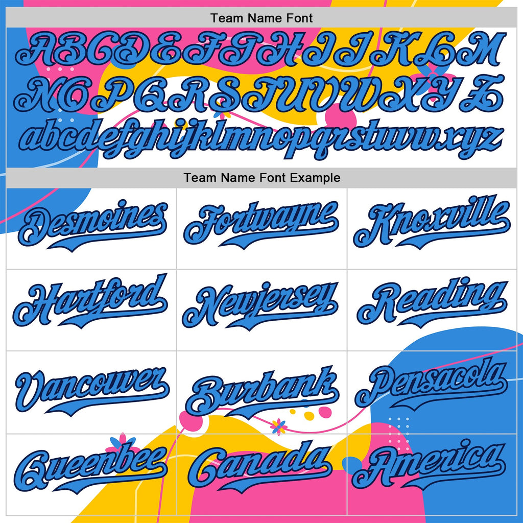 Custom White Electric Blue-Navy Autism Awareness Puzzle Infinity Lightbulb Authentic Baseball Jersey