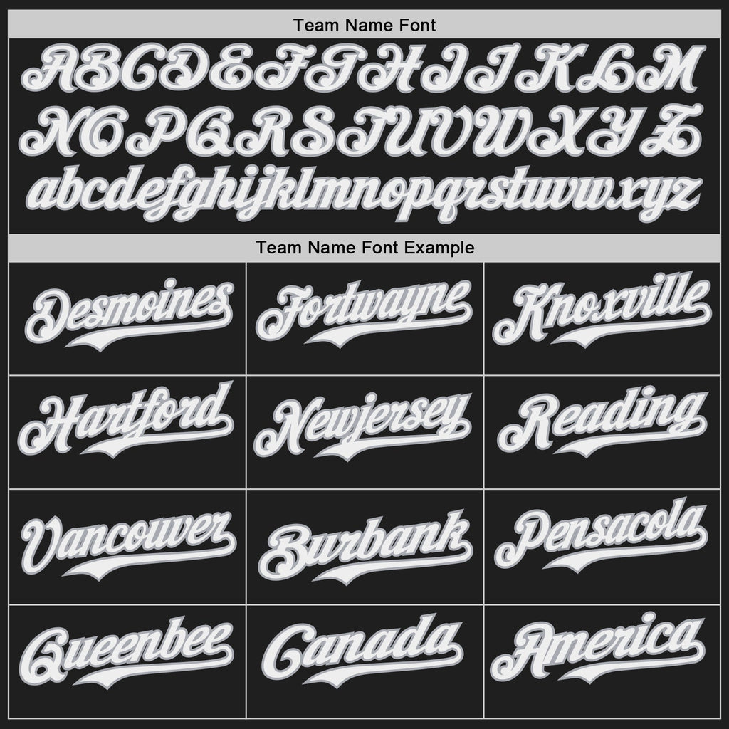 Custom Black White-Gray Japanese Wave Authentic Baseball Jersey