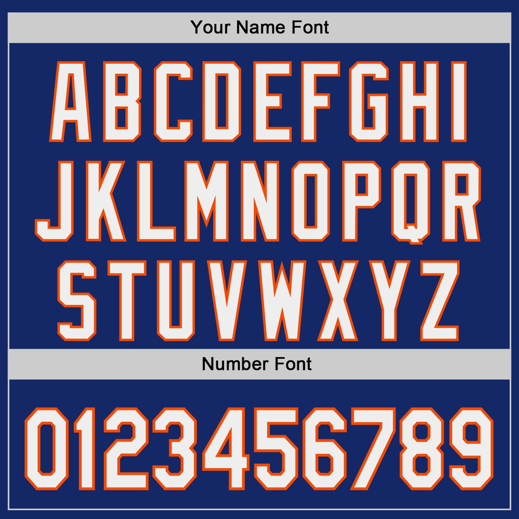 Custom Royal White-Orange Japanese Wave Authentic Baseball Jersey