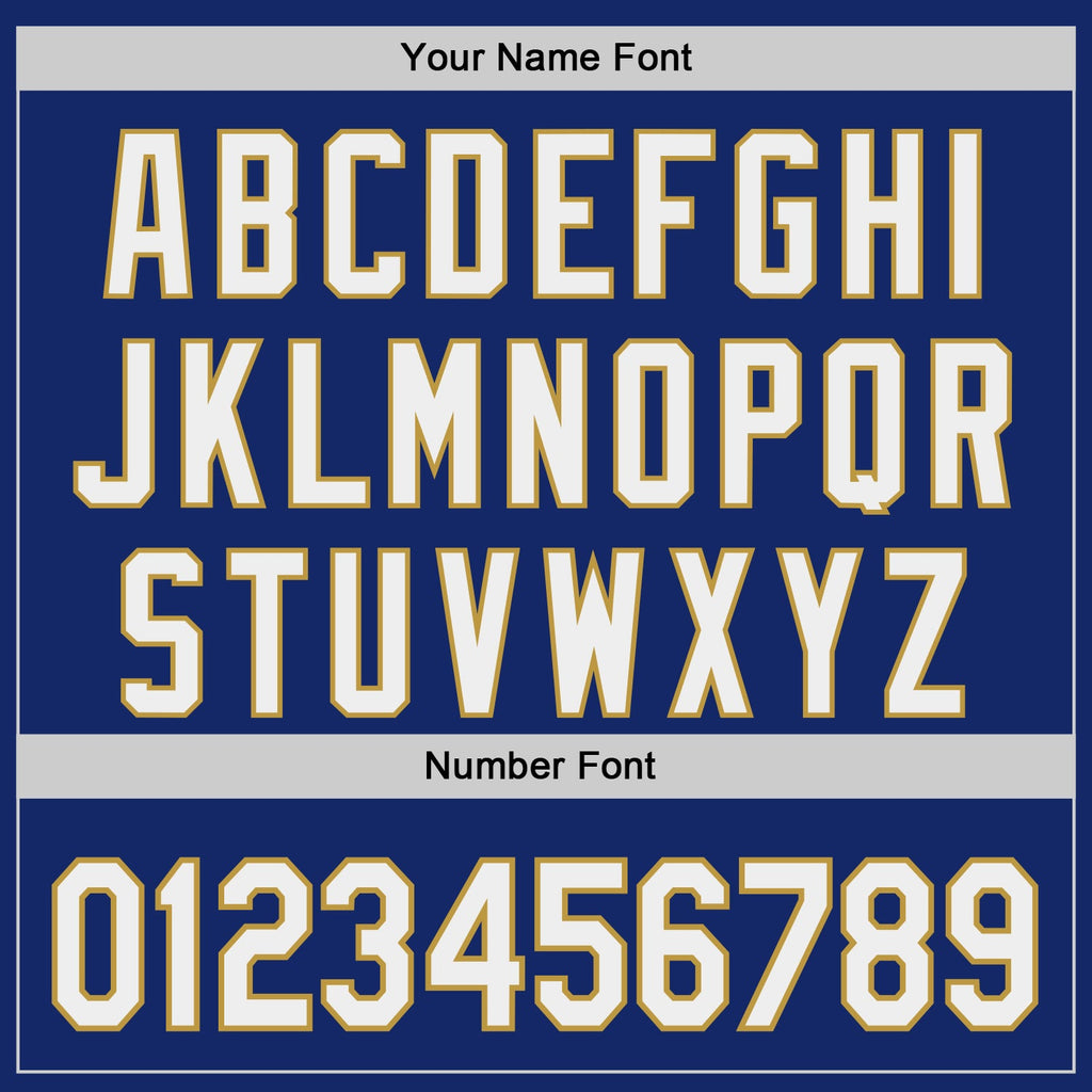 Custom Royal White-Old Gold Japanese Wave Authentic Baseball Jersey