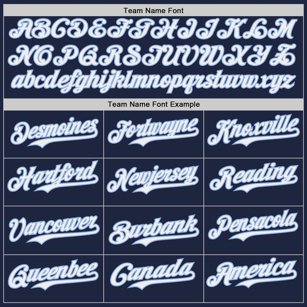 Custom Navy White-Light Blue Japanese Wave Authentic Baseball Jersey