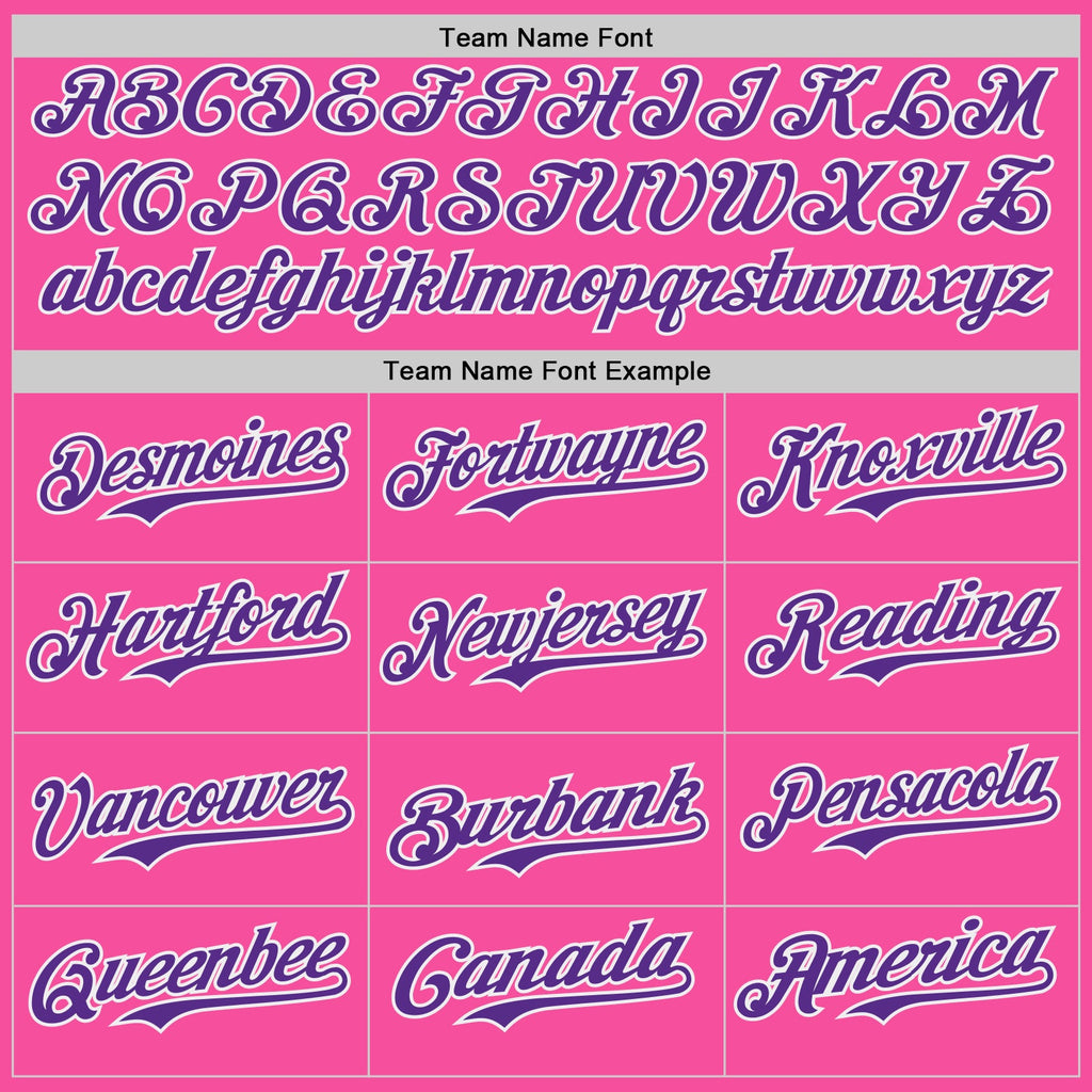 Custom Pink Purple-White Japanese Wave Authentic Baseball Jersey