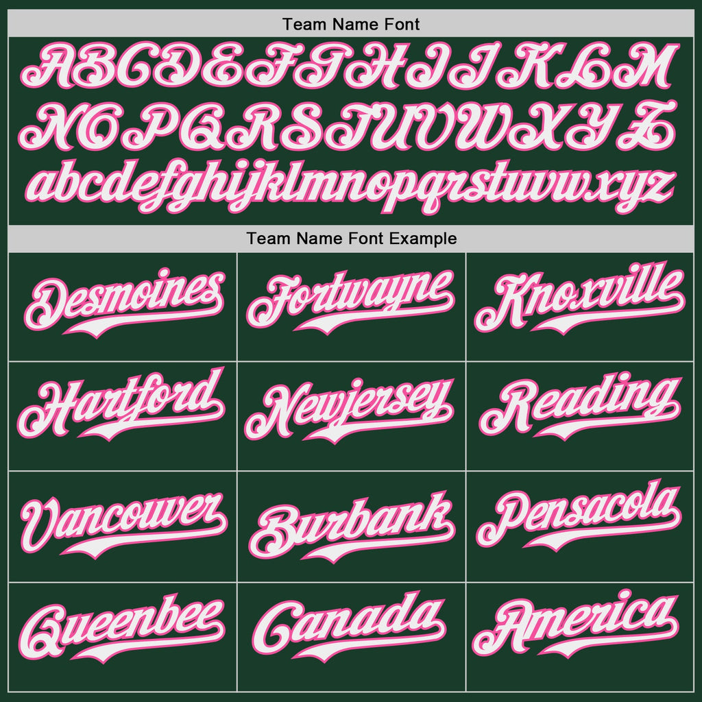 Custom Green White-Pink Japanese Wave Authentic Baseball Jersey