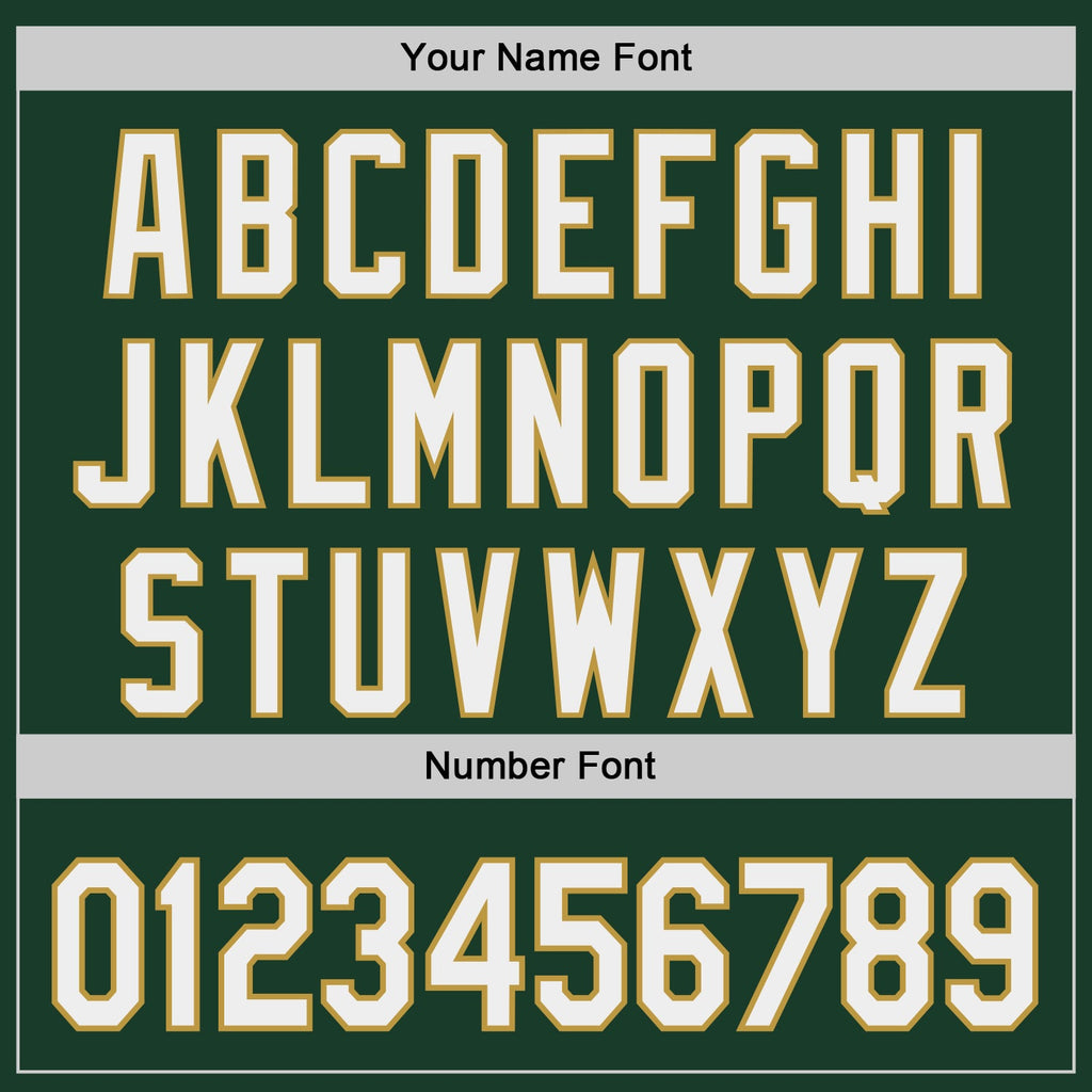 Custom Green White-Old Gold Japanese Wave Authentic Baseball Jersey