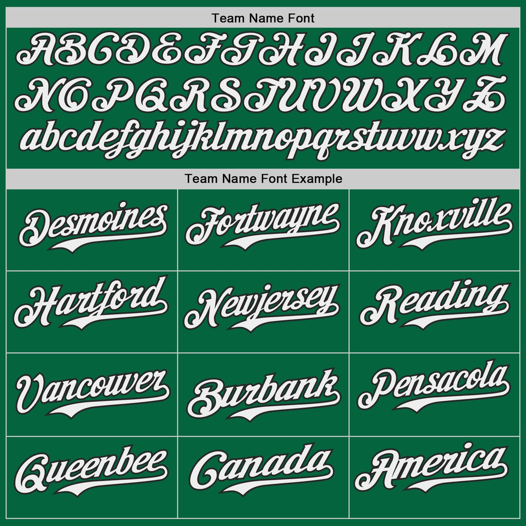 Custom Kelly Green White-Black Japanese Wave Authentic Baseball Jersey