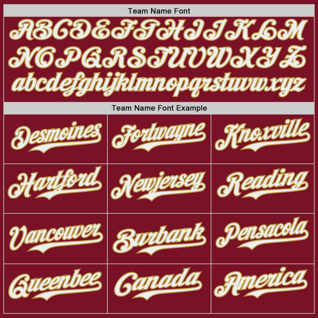 Custom Crimson White-Old Gold Japanese Wave Authentic Baseball Jersey