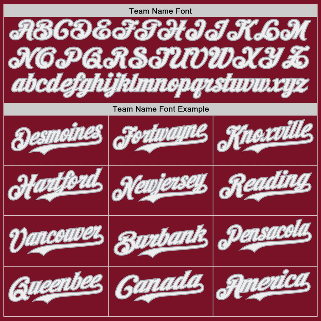 Custom Crimson White-Gray Japanese Wave Authentic Baseball Jersey