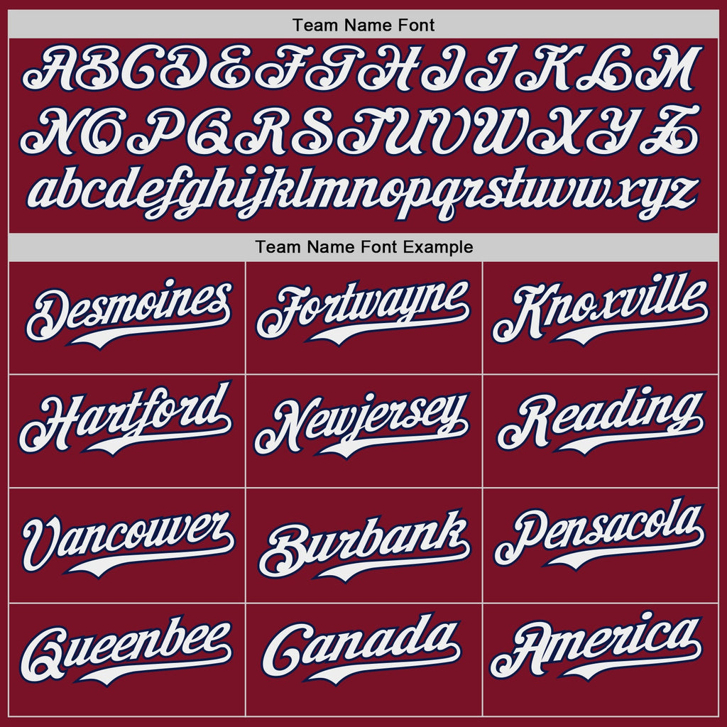 Custom Crimson White-Navy Japanese Wave Authentic Baseball Jersey