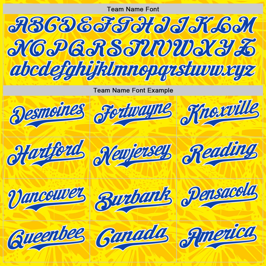 Custom Yellow Thunder Blue-White Colombia Style Authentic Baseball Jersey