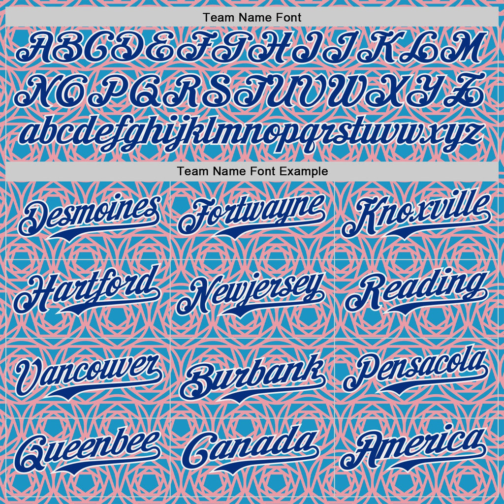 Custom Panther Blue Royal Medium Pink-White Colombia Style Authentic Baseball Jersey