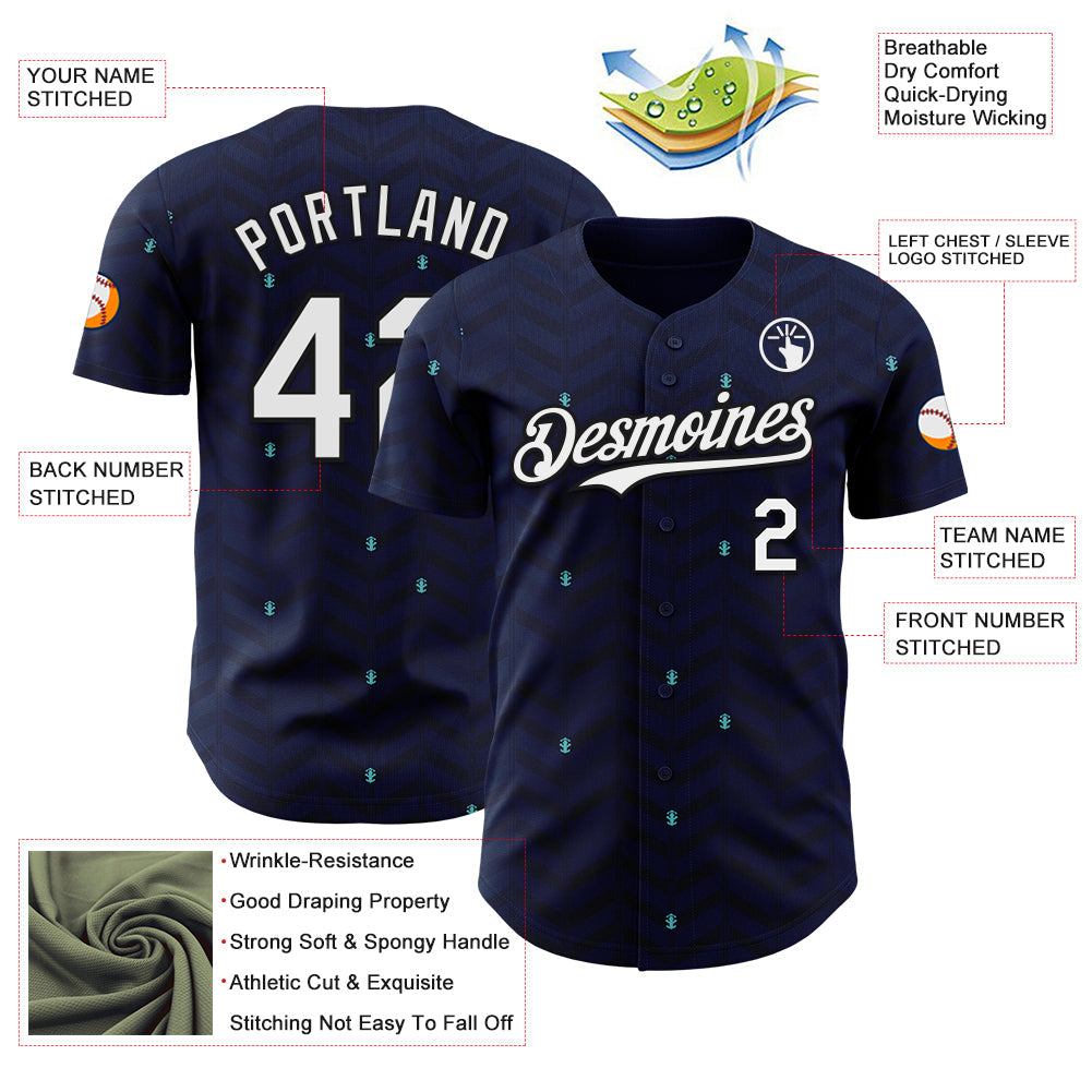 Custom Dark Purple White-Black Germany Style Authentic Baseball Jersey