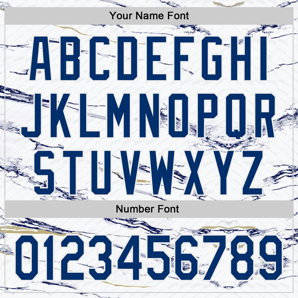 Custom White-US Navy Blue Italy Style Authentic Baseball Jersey