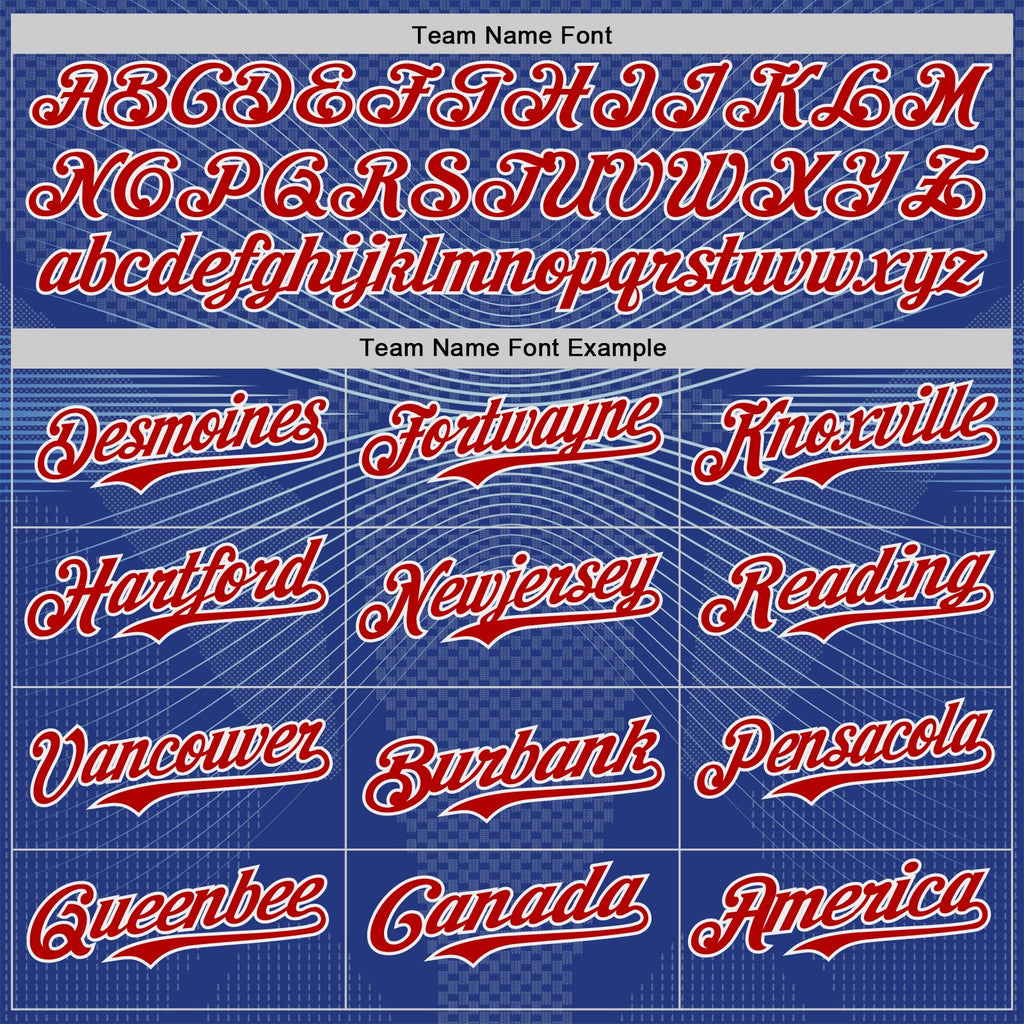 Custom Royal Red-White Japan Style Authentic Baseball Jersey