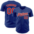 Custom Royal Red-White Japan Style Authentic Baseball Jersey