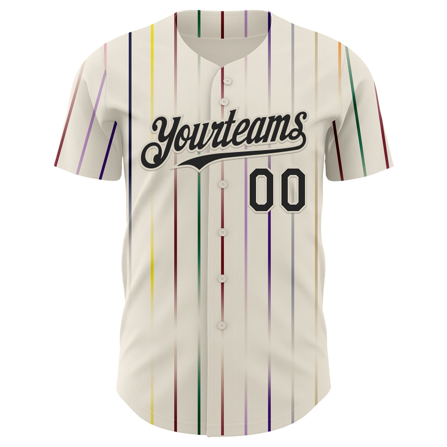 Custom Cream-Black Japan Style Authentic Baseball Jersey