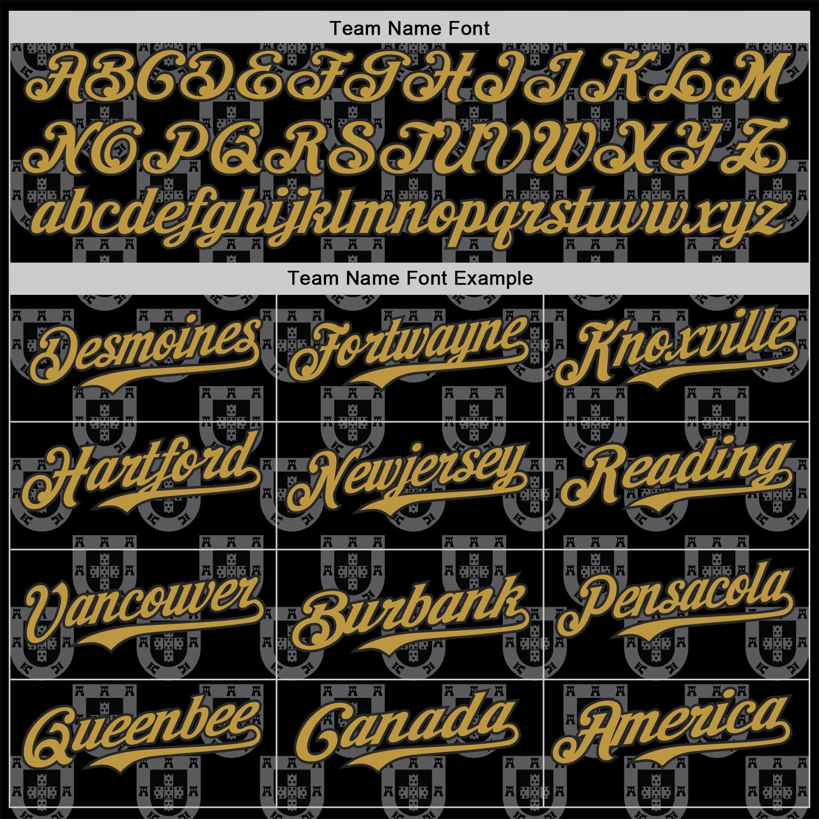 Custom Black-Old Gold Portugal Style Authentic Baseball Jersey