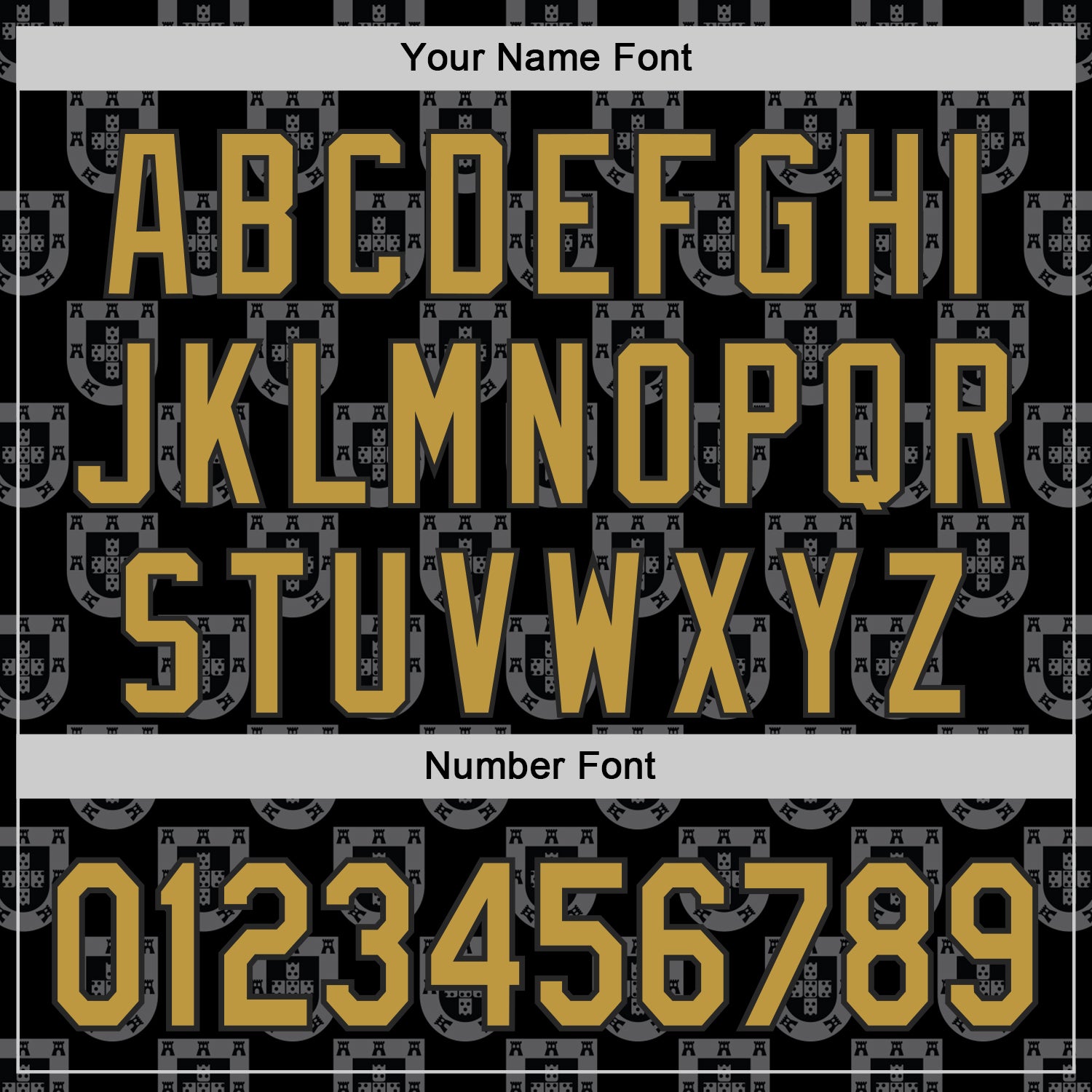 Custom Black-Old Gold Portugal Style Authentic Baseball Jersey