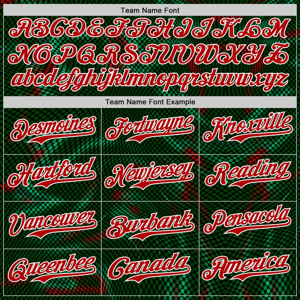 Custom White Red-Green Portugal Style Authentic Baseball Jersey