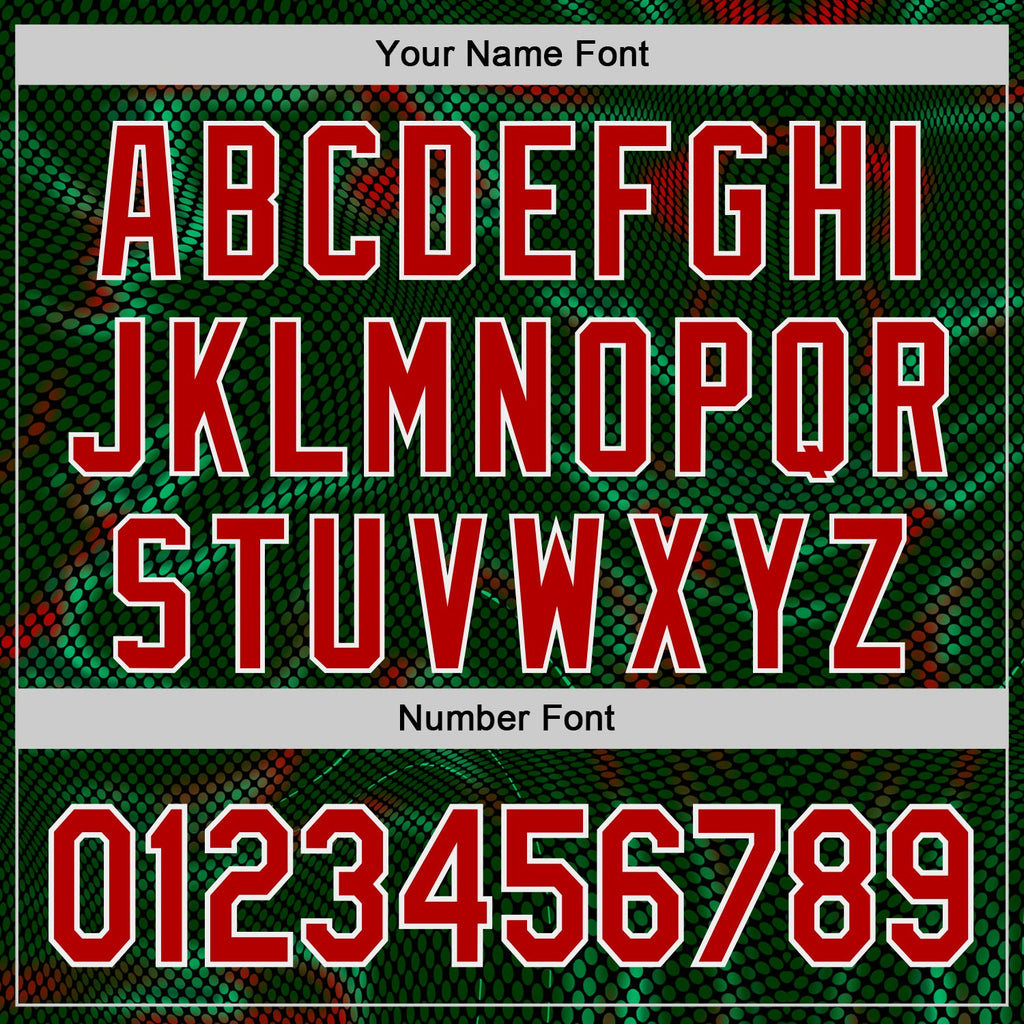 Custom White Red-Green Portugal Style Authentic Baseball Jersey