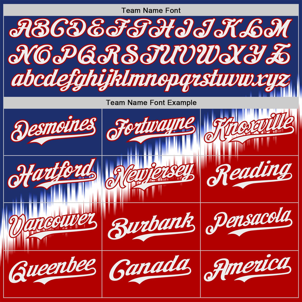 Custom Royal White-Red USA Style Authentic Baseball Jersey