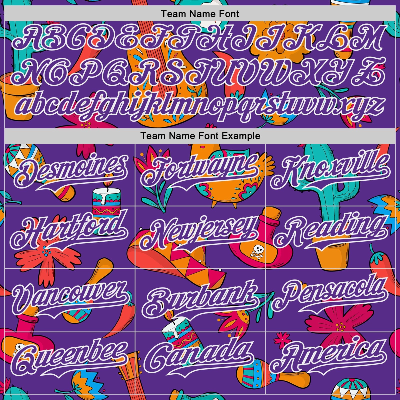 Custom Purple-White Cinco de Mayo Fiesta Guitar Sombrero Mexican Folk Art Authentic Baseball Jersey