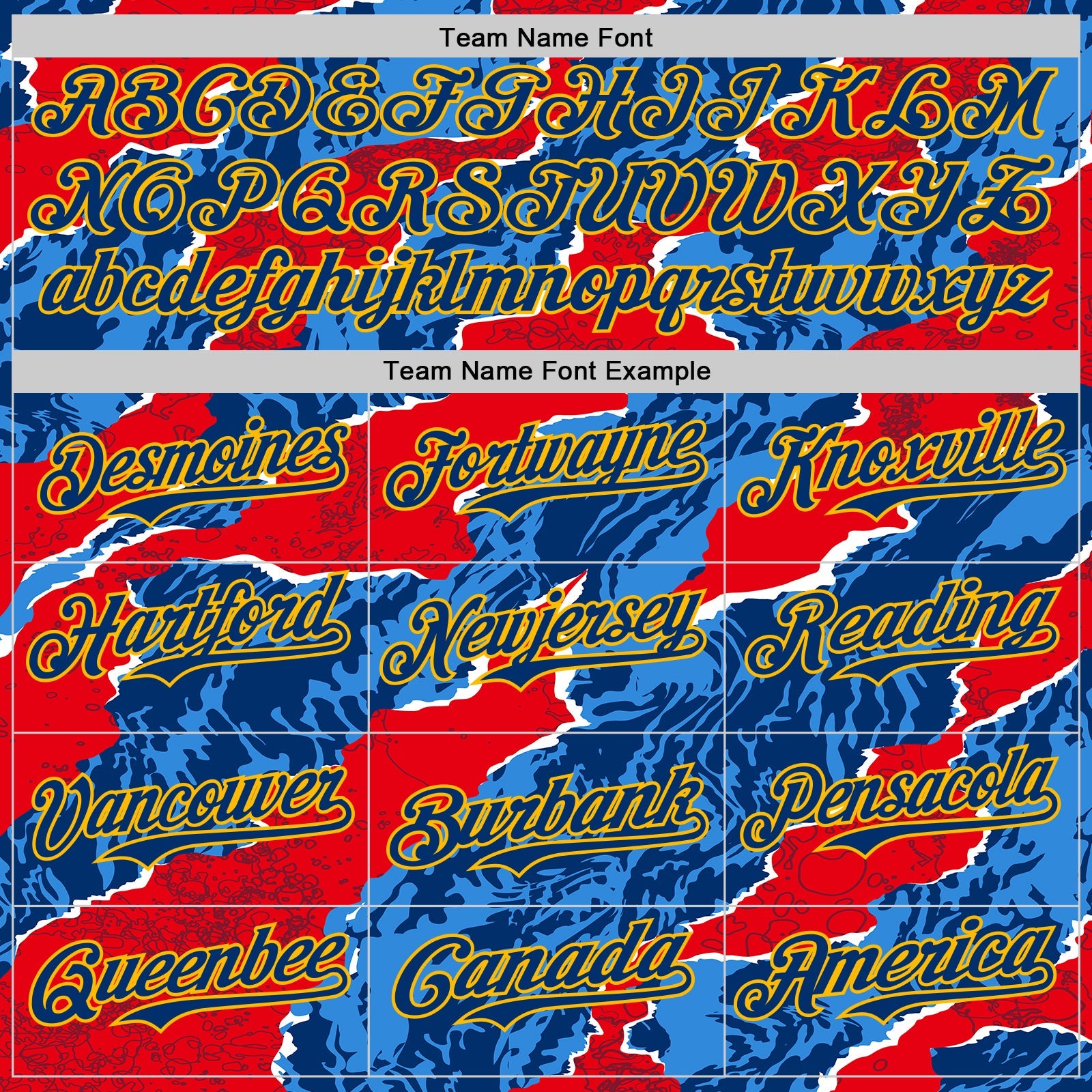 Custom US Navy Blue Red-Gold Geometric Patchwork Asymmetry Authentic Baseball Jersey