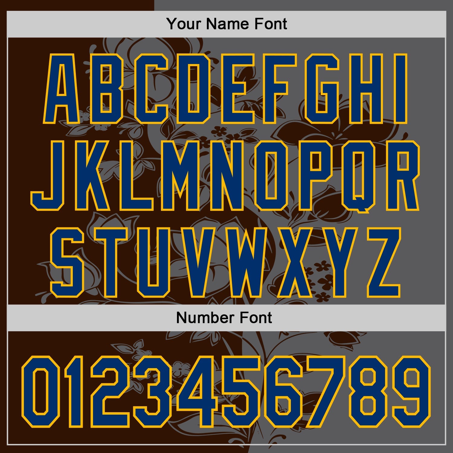 Custom Steel Gray US Navy Blue Brown-Gold Geometric Color Block Asymmetry Tropical Floral Authentic Baseball Jersey