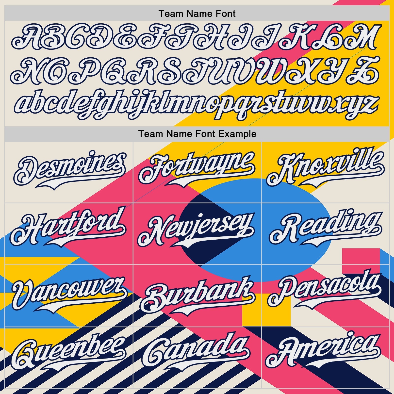 Custom Cream White Neon Pink Yellow-Navy Geometric Patchwork Asymmetry Authentic Baseball Jersey