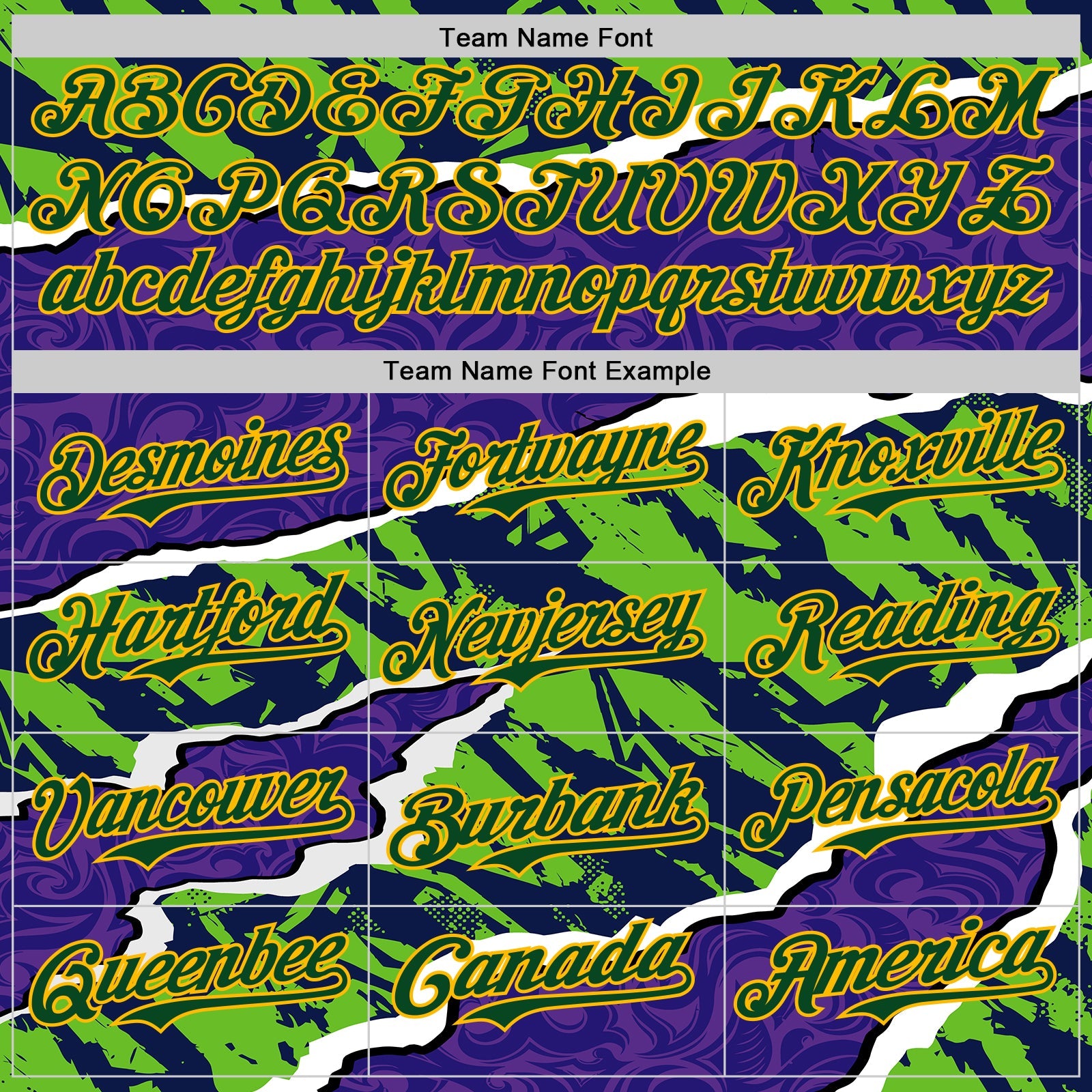 Custom Purple Green-Gold Geometric Patchwork Asymmetry Torn Authentic Baseball Jersey