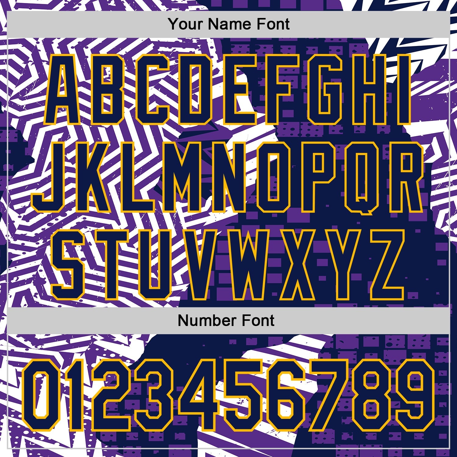 Custom Purple Navy-Gold Geometric Patchwork Asymmetry Torn Authentic Baseball Jersey