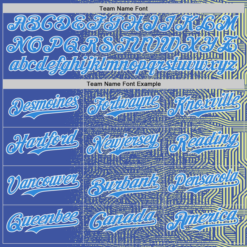 Custom Blue Electric Blue Green-White Geometric Patchwork Asymmetry Authentic Baseball Jersey