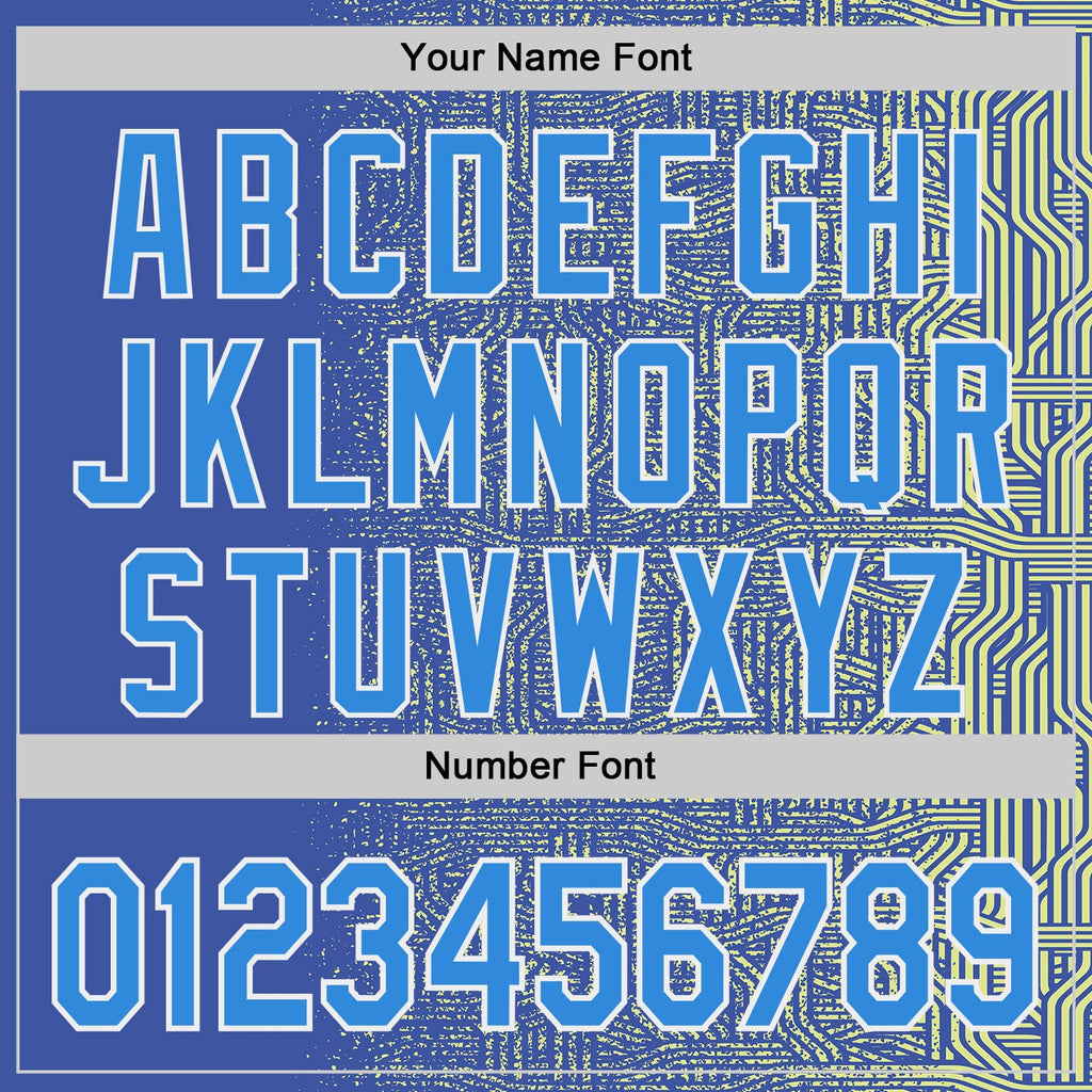 Custom Blue Electric Blue Green-White Geometric Patchwork Asymmetry Authentic Baseball Jersey