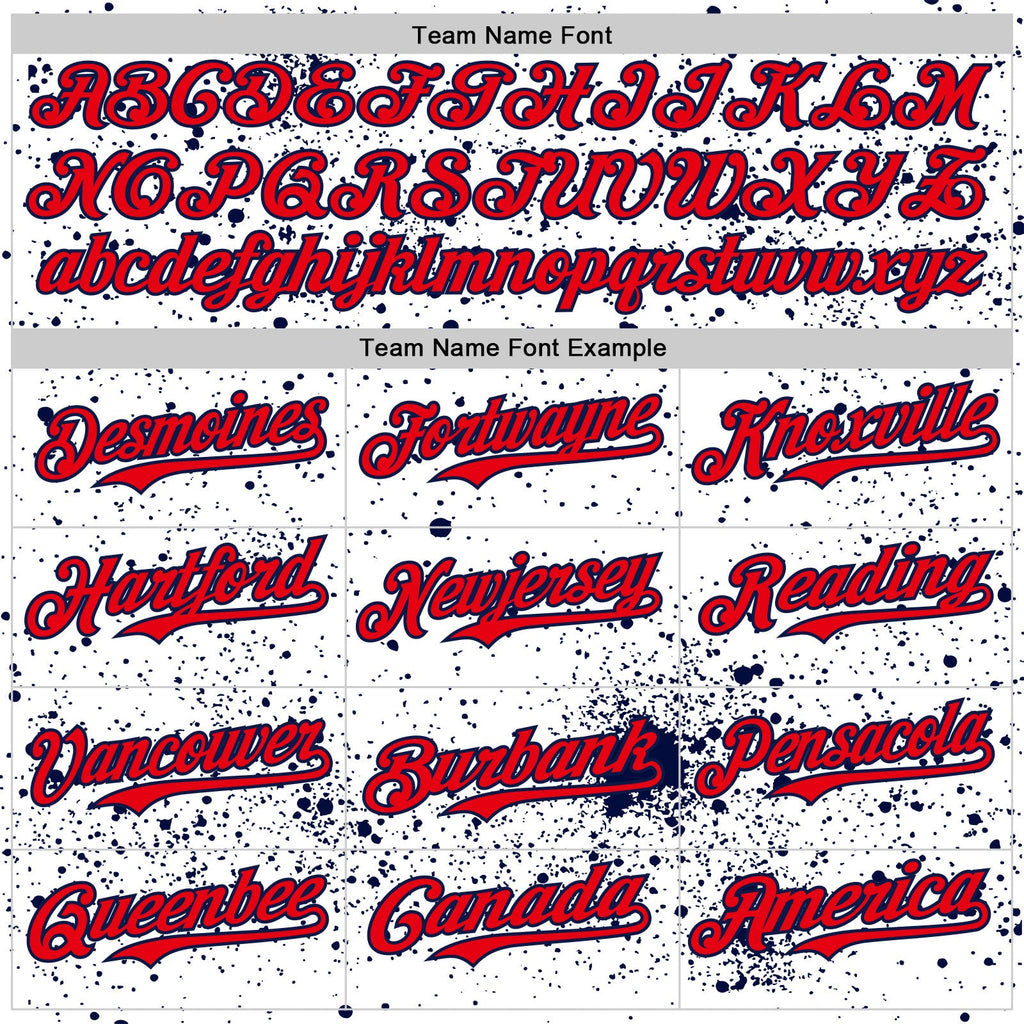 Custom White Fire Red-Navy USA American Flag Music Skull Authentic Baseball Jersey