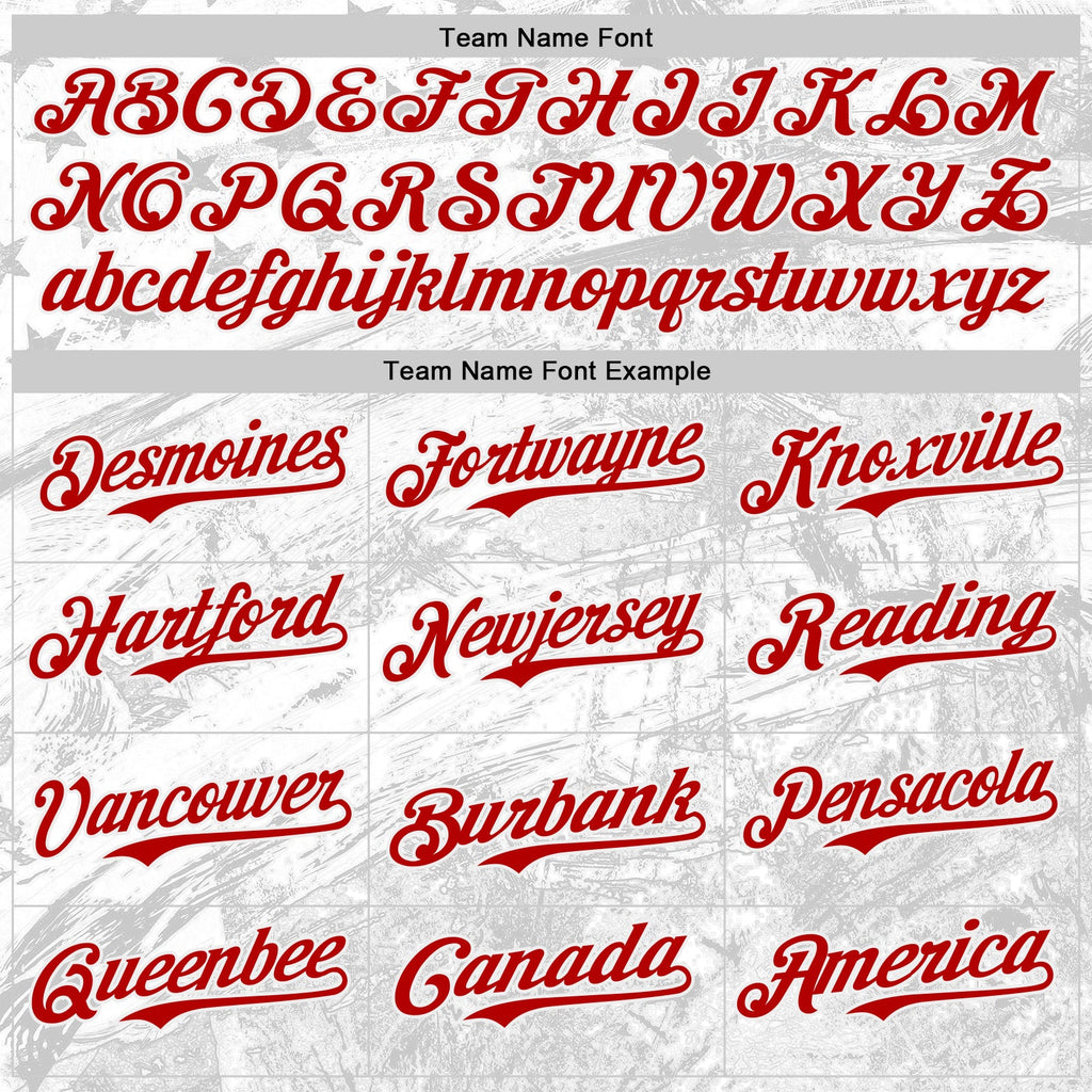Custom White-Red USA Distressed Patriotic Authentic Baseball Jersey