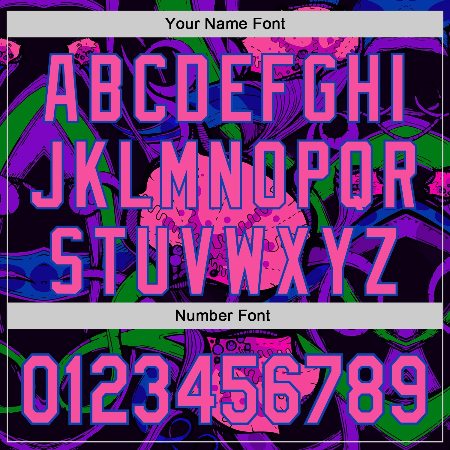 Custom Black Pink-Thunder Blue Psychedelic Trippy Exotic Floral Authentic Baseball Jersey