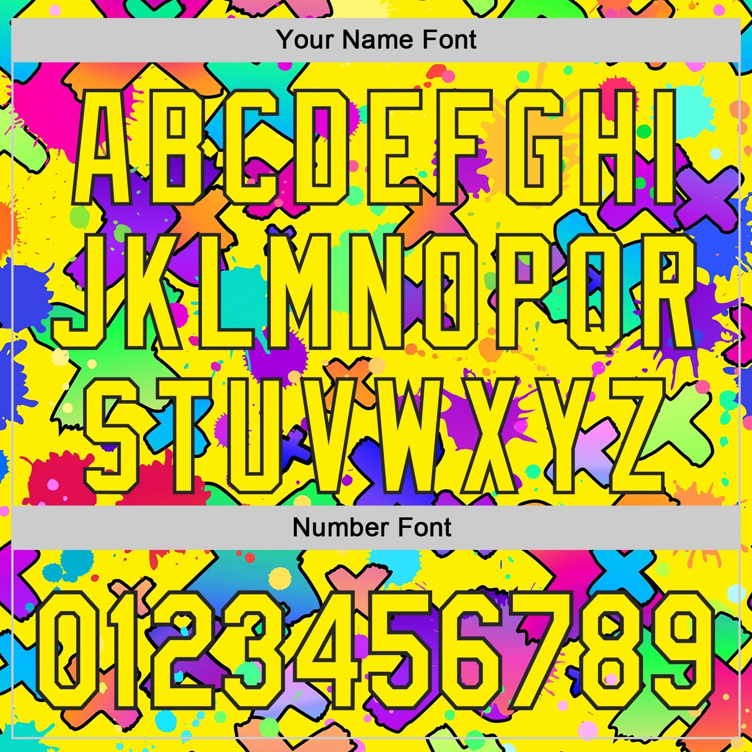 Custom Light Yellow-Black Psychedelic Trippy Graffiti Splatter Authentic Baseball Jersey