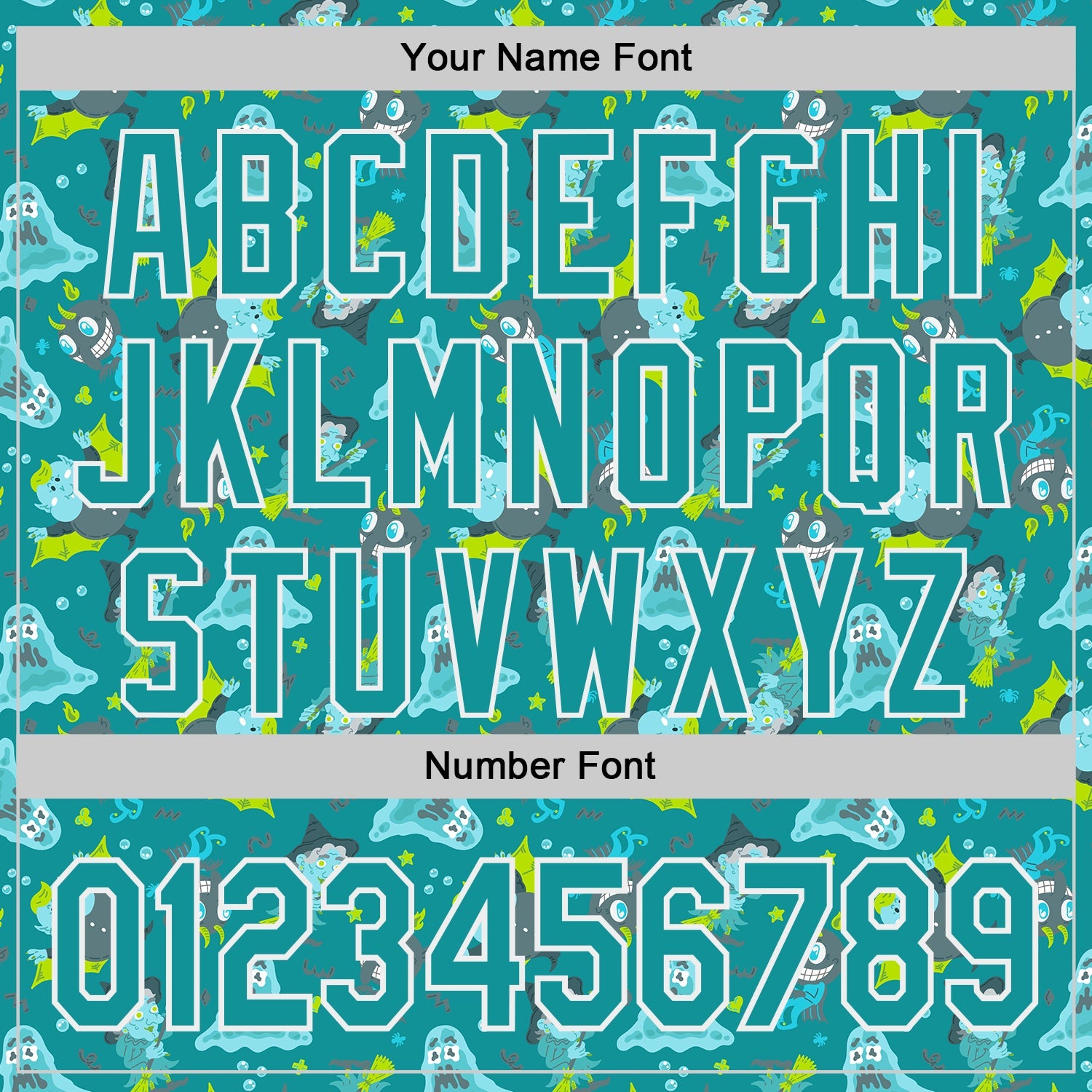 Custom Teal-White Psychedelic Trippy Monster Authentic Baseball Jersey