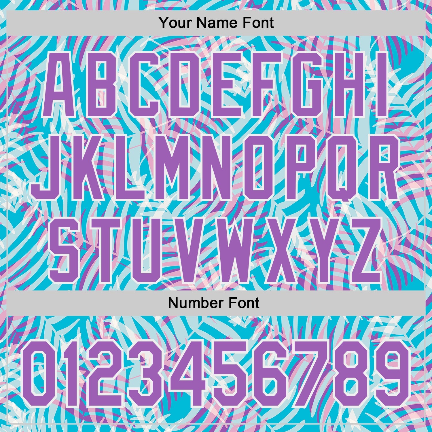 Custom Lakes Blue Medium Purple-White Psychedelic Trippy Tropical Leaves Authentic Baseball Jersey