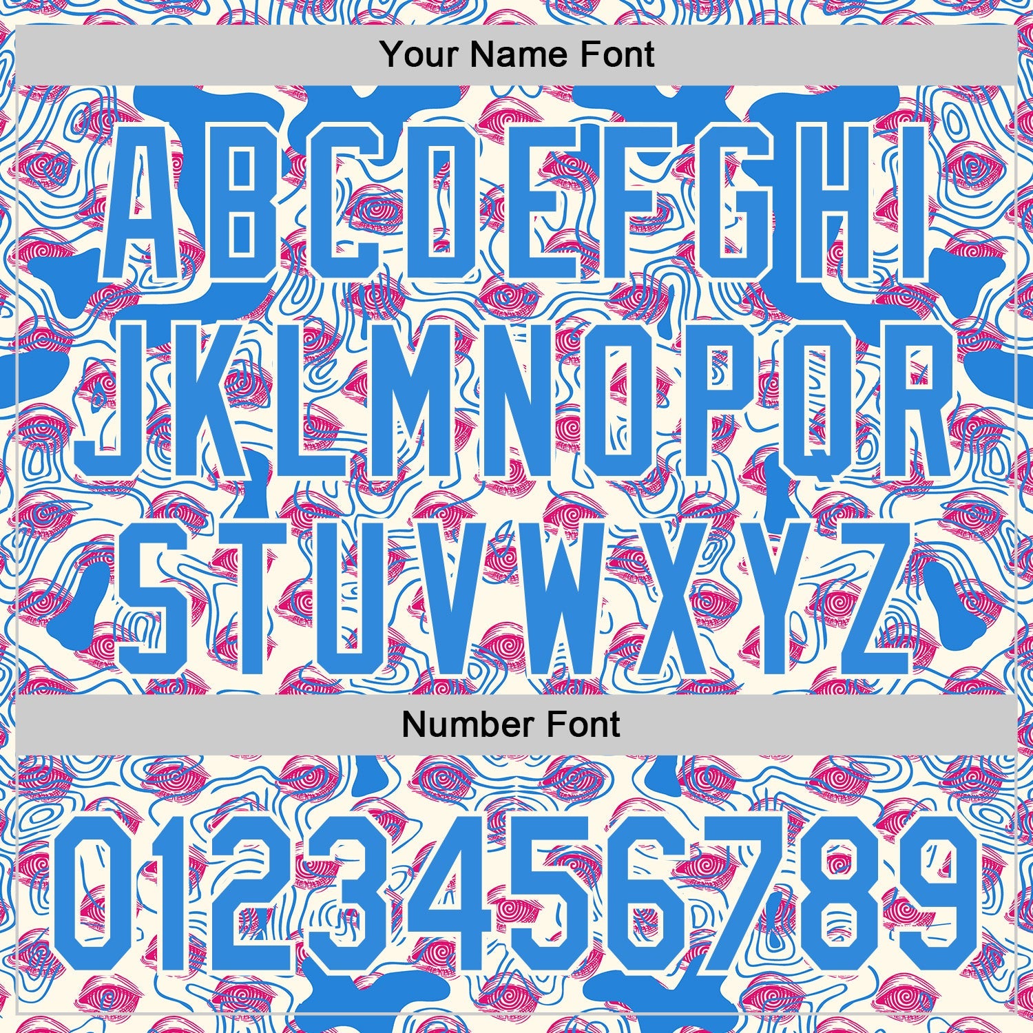 Custom Cream-Electric Blue Psychedelic Trippy Flow Line Authentic Baseball Jersey
