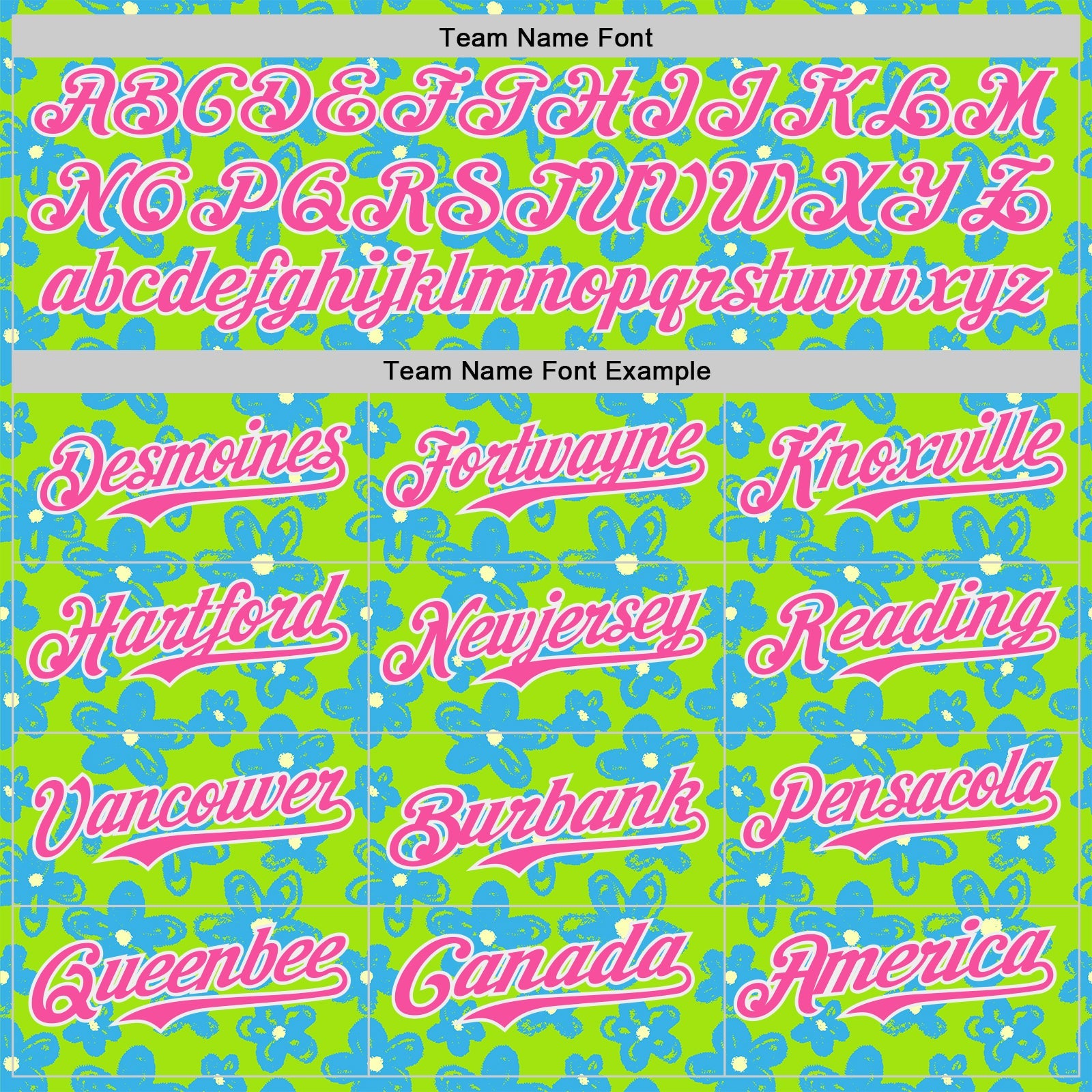 Custom Neon Green Pink-White Psychedelic Trippy Flower Authentic Baseball Jersey
