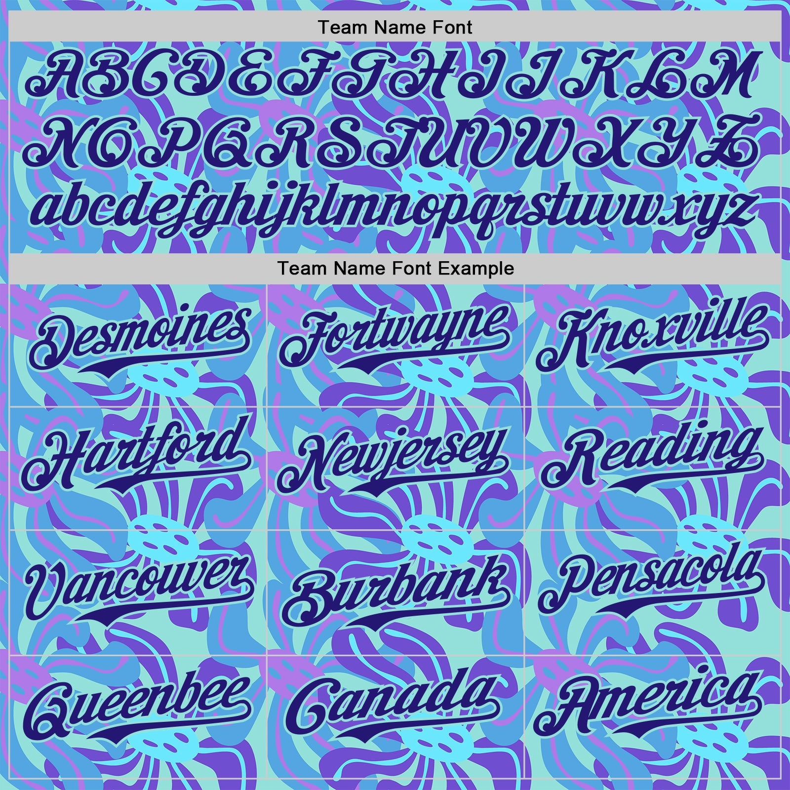 Custom Ice Blue-Dark Purple Psychedelic Trippy Flower Authentic Baseball Jersey