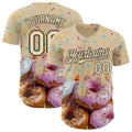Custom City Cream-Black Ice Cream Donut  Foodie Dessert Authentic Baseball Jersey