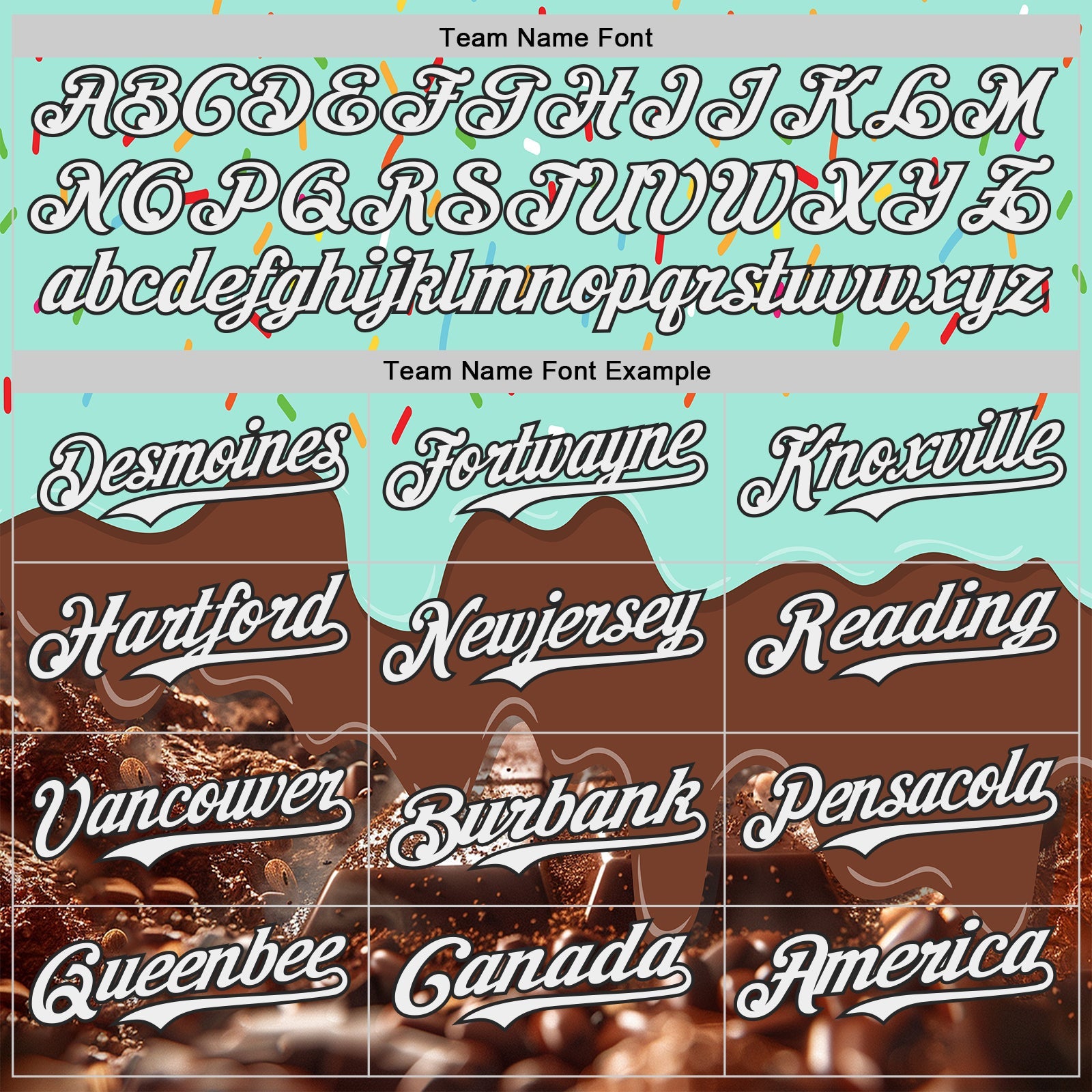Custom Ice Blue White-Black Ice Cream Chocolate Foodie Dessert Authentic Baseball Jersey
