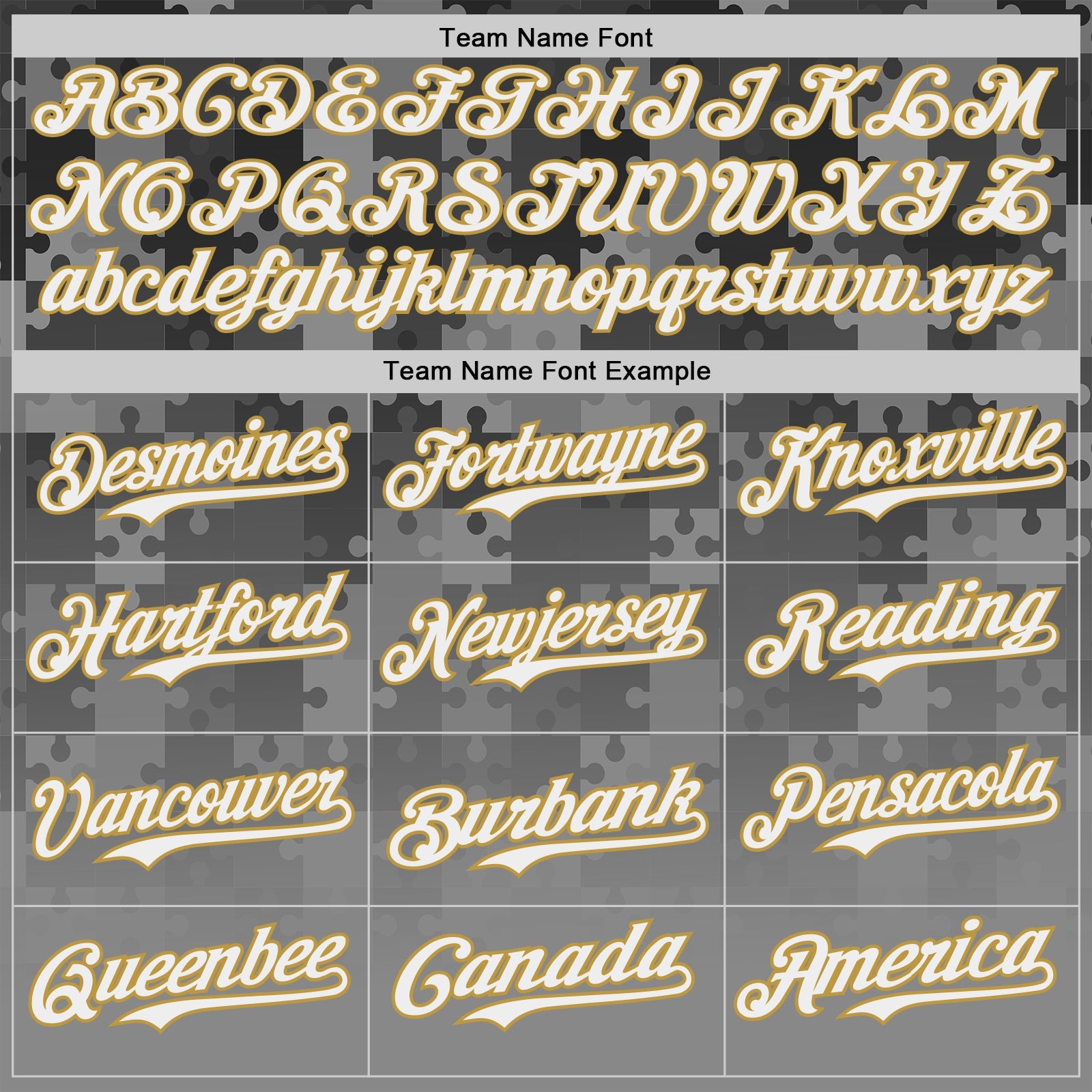 Custom Steel Gray White-Old Gold Puzzle 3D Pattern Design Authentic Baseball Jersey