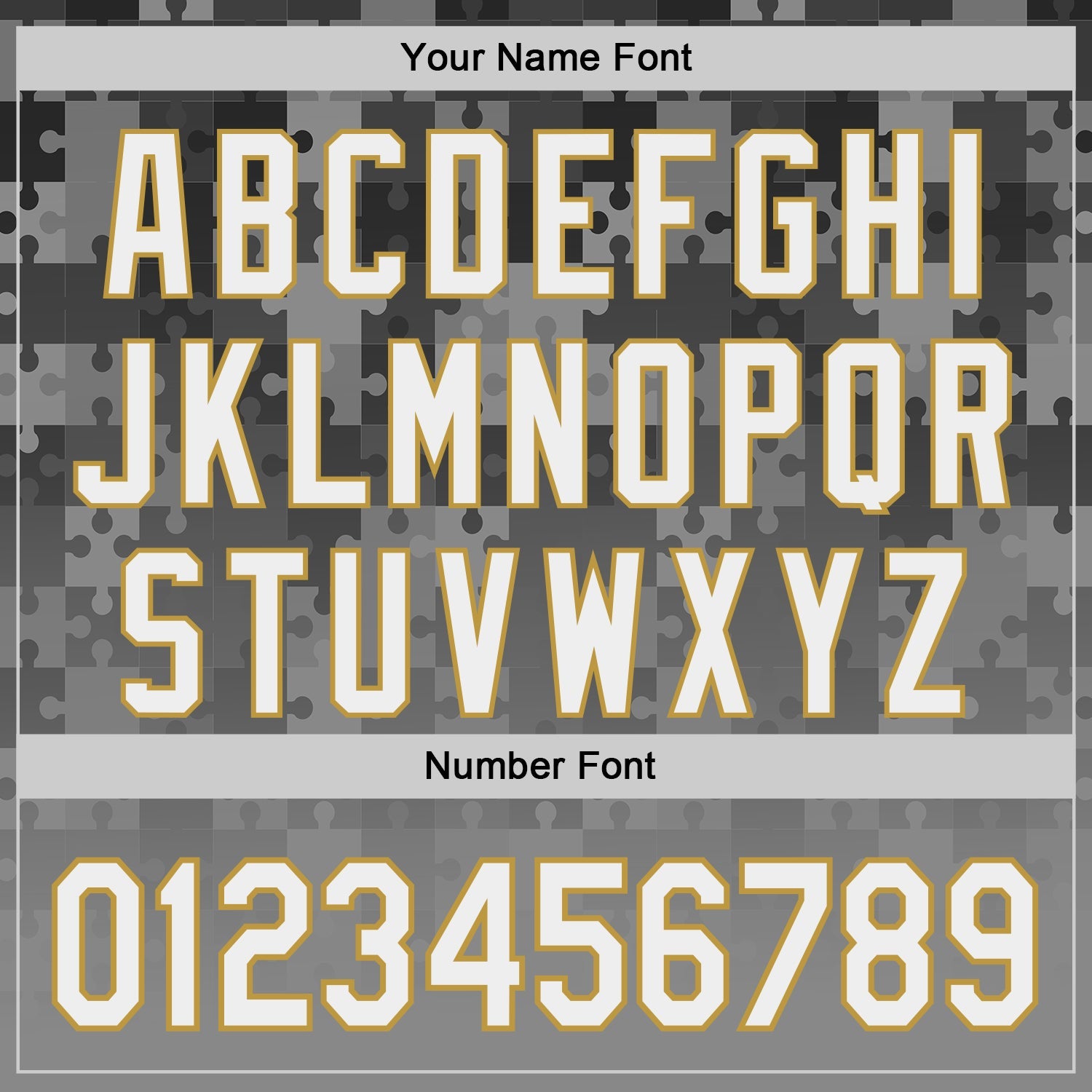 Custom Steel Gray White-Old Gold Puzzle 3D Pattern Design Authentic Baseball Jersey
