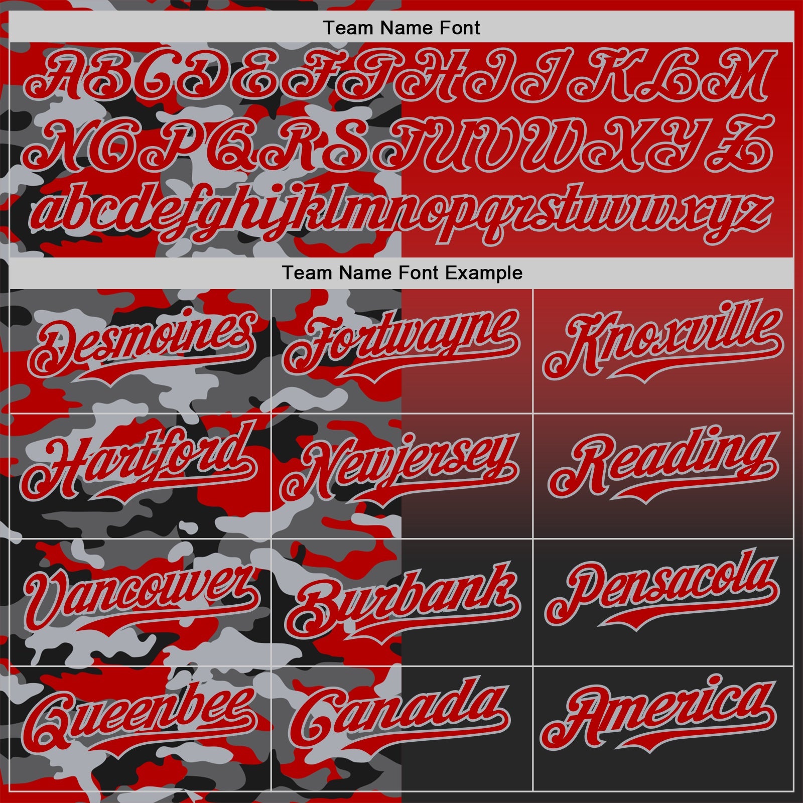 Custom Red Black-Gray Half Camo Ombre Authentic Baseball Jersey