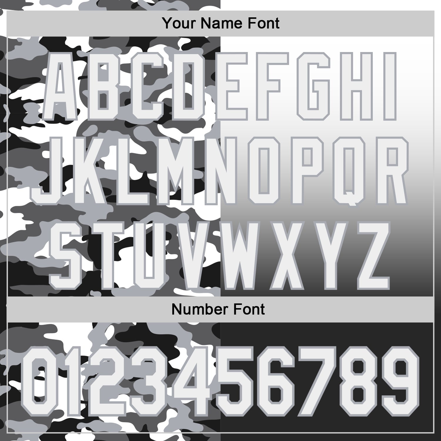 Custom White Black-Gray Half Camo Ombre Authentic Baseball Jersey