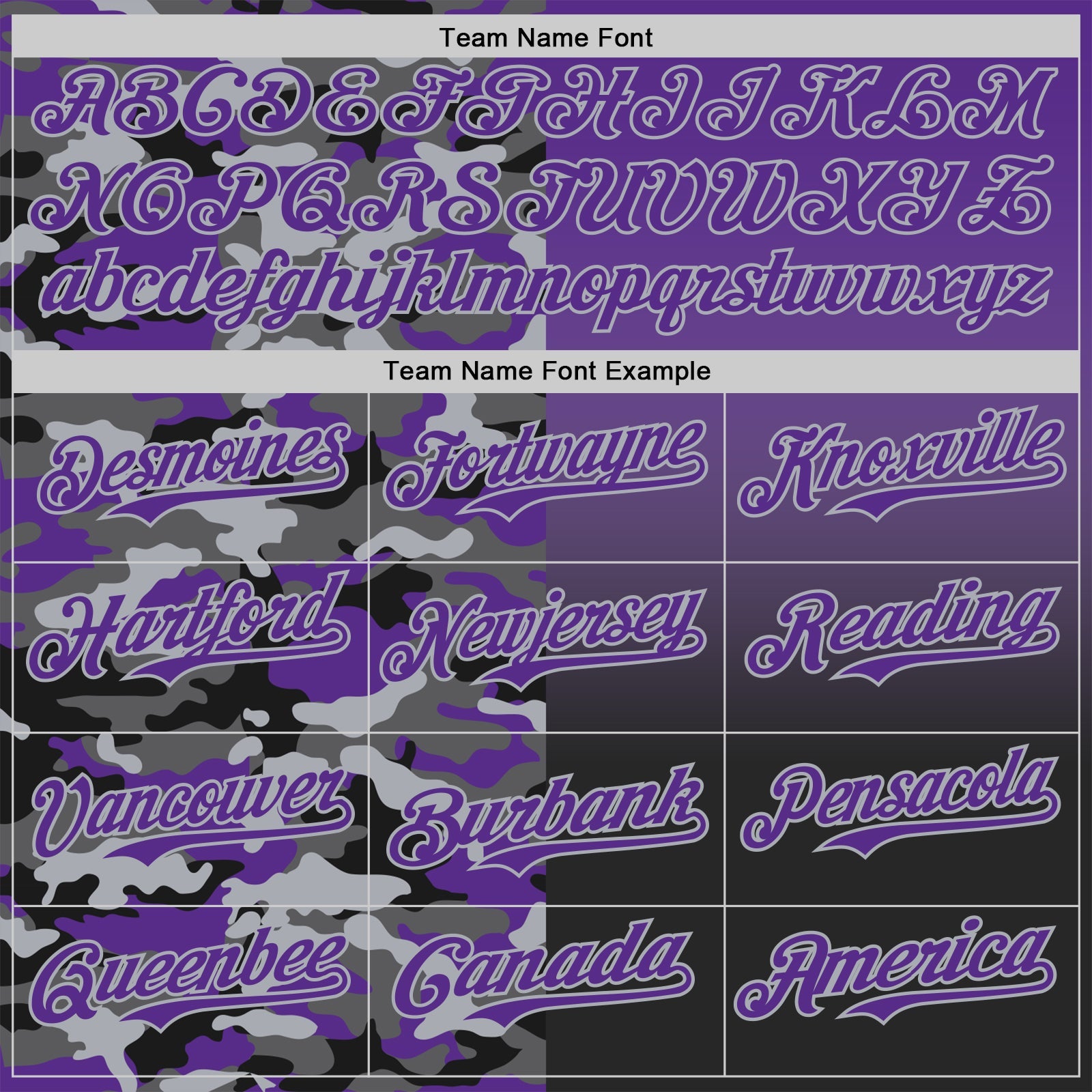 Custom Purple Black-Gray Half Camo Ombre Authentic Baseball Jersey