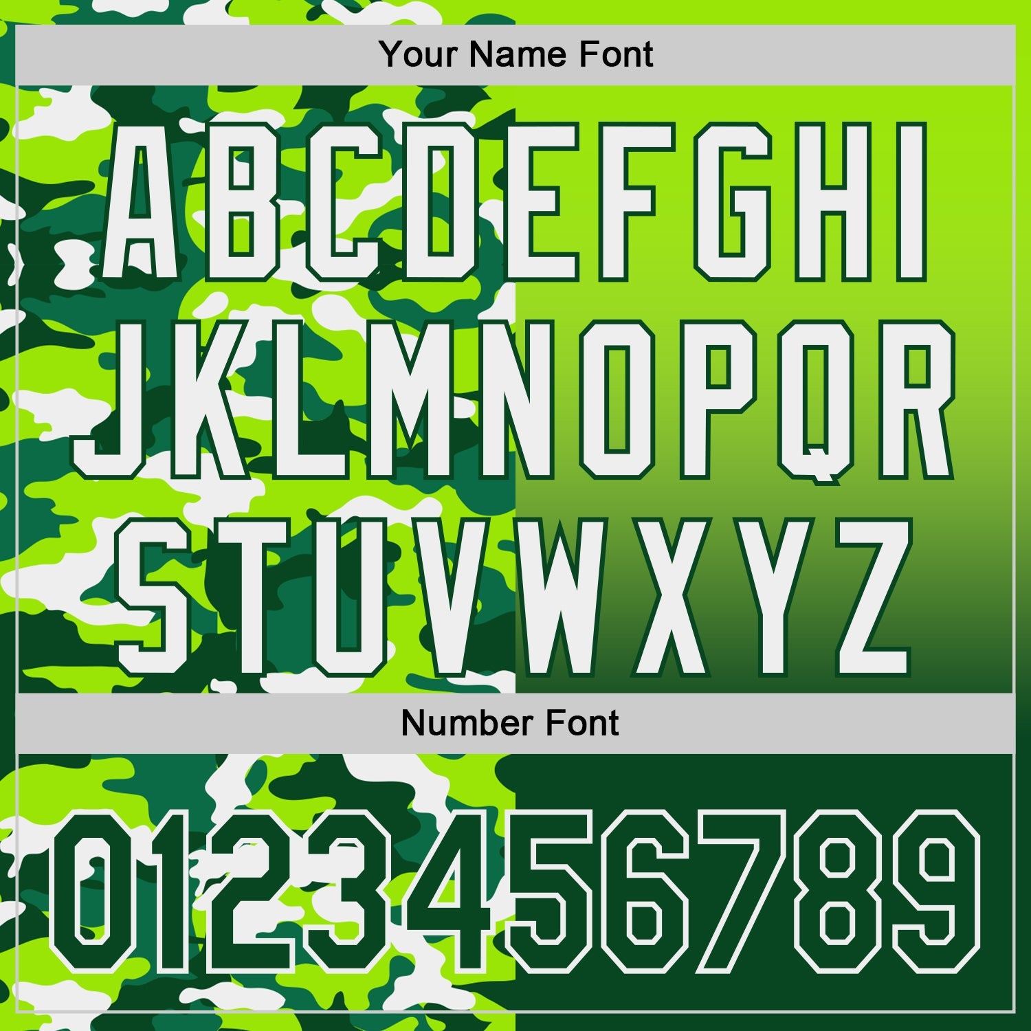 Custom Neon Green Green-White Half Camo Ombre Authentic Baseball Jersey