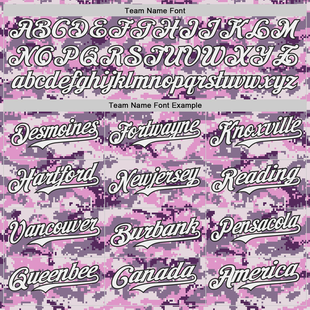 Custom Gray White Purple-Black Half Camo Ombre Authentic Baseball Jersey